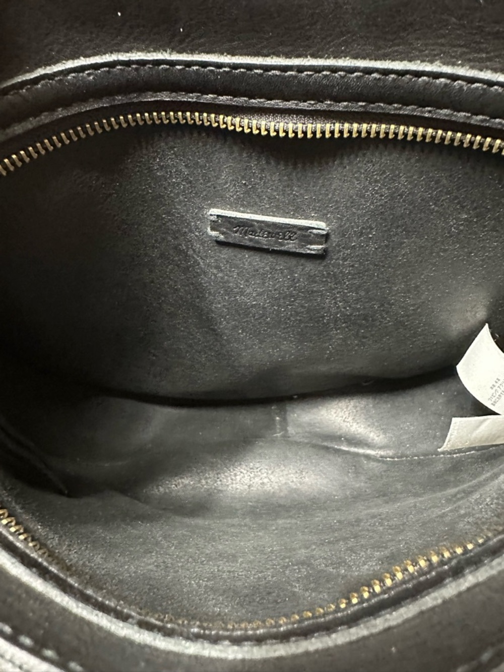 Madewell Black Leather Saddle Crossbody Bag - Picture 9 of 11